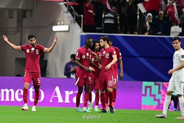برتری قطر برابر ازبکستان در نیمه اول